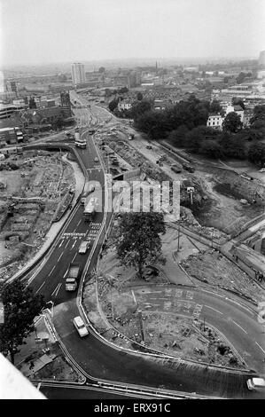 Anello di Coventry per la costruzione di strade, Warwick Road. Il 29 agosto 1973. Foto Stock