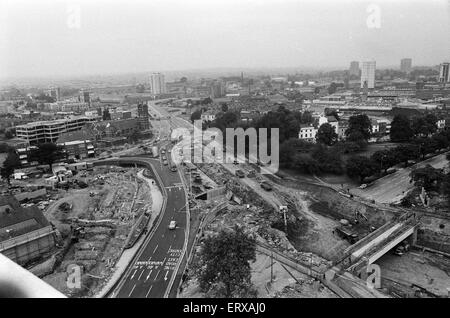 Anello di Coventry per la costruzione di strade, Warwick Road. Il 29 agosto 1973. Foto Stock
