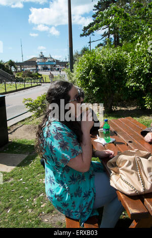 Bournemouth, Regno Unito. Il 9 giugno, 2015. Regno Unito Meteo: giornata soleggiata in Bournemouth Credito: Paul Chambers/Alamy Live News Foto Stock