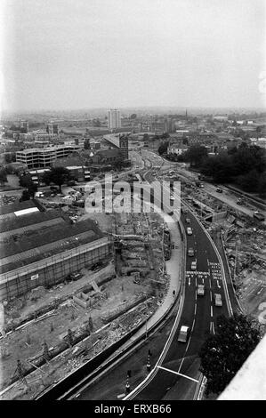 Anello di Coventry per la costruzione di strade, Warwick Road. Il 29 agosto 1973. Foto Stock