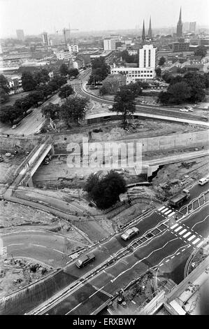 Anello di Coventry per la costruzione di strade, Warwick Road. Il 29 agosto 1973. Foto Stock