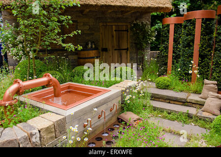 Cantiere di birra da il benvenuto a Yorkshire, argento vincitore, il Chelsea Flower Show 2015 Foto Stock