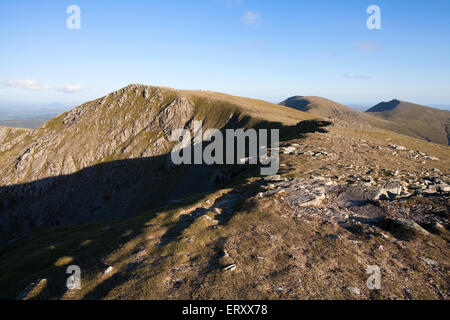 La cresta di Swirl come, orlo cadde e Dow Crag dal grande Carrs, in Laghi Inglesi. Foto Stock