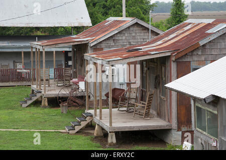 Clarksdale, Mississippi - Le sistemazioni presso la baracca fino Inn sulla piantagione Hopson. Foto Stock