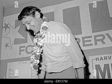 Harvey Milk, vince le elezioni come un San Francisco Supervisor, 8 novembre 1977, Foto Stock