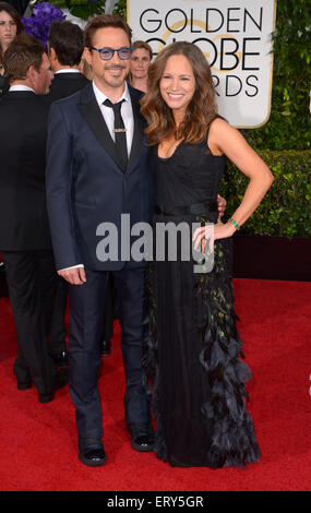 Robert Downey Jr e Susan Downey, Los Angeles, CA Foto Stock