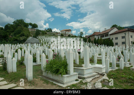 Cimitero musulmano di Kovaci a Sarajevo Foto Stock