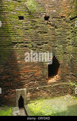 Struttura dei mattoni del sito buddista ; Nalanda ; Mahavihara , Bihar ; India , Asia Foto Stock