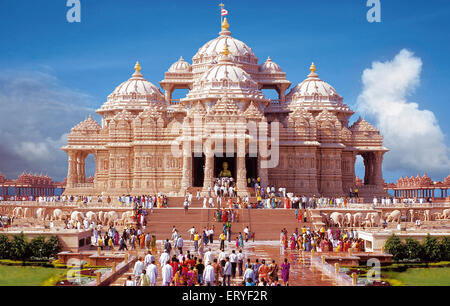 Tempio di Swaminarayan Akshardham mandir Nuova Delhi India Asia Asiatica indiana Foto Stock