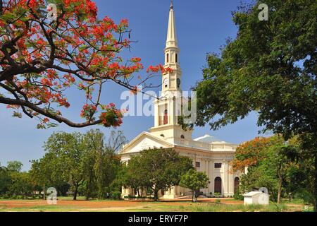 aad 167845 - Scots Kirk , Chiesa di Scozia , Chiesa di Sant'Andrea , Egmore Madras Chennai Tamil Nadu India Foto Stock