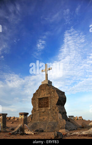 Crocifisso ; Tarangambadi ; Tamil Nadu ; India Foto Stock