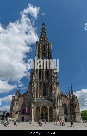 Ulm Minster, Ulm, Baden-Württemberg, Germania Foto Stock
