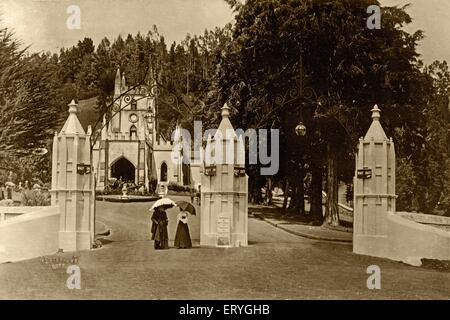 Chiesa di Santo Stefano ; Ooty ; Tamil Nadu ; India Old vintage 1900 picture Foto Stock