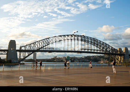 Sydney Harbour Bridge , Harbour Bridge ; Steel Through Arch Bridge , Sydney Harbour , Sydney , nuovo Galles del Sud ; Australia Foto Stock
