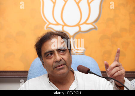 Mahesh Jethmalani , avvocato , avvocato senior , membro del partito Bharatiya Janta , BJP , conferenza stampa , Bombay , Mumbai , India , Asia Foto Stock