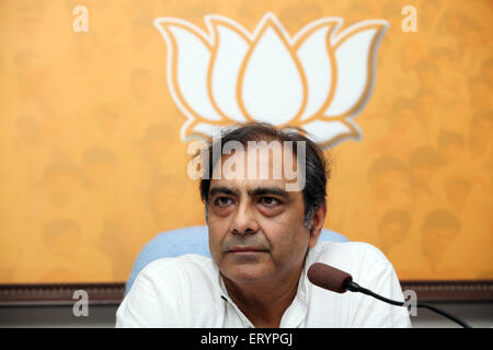 Mahesh Jethmalani , avvocato , avvocato senior , membro del partito Bharatiya Janta , BJP , conferenza stampa , Bombay , Mumbai , India , Asia Foto Stock