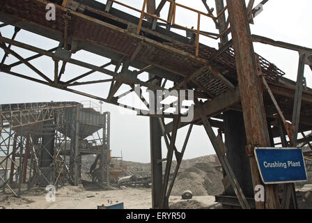 Pianta di frantumazione della pietra , Madras , Chennai , Tamil Nadu , India , Asia Foto Stock