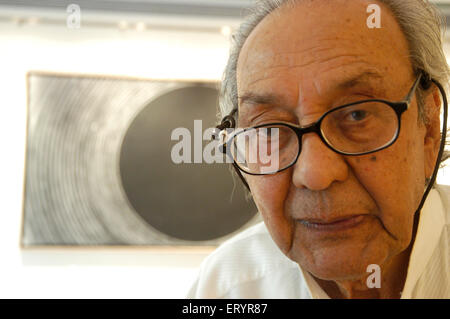 S. H. Raza , pittore indiano , Sayed Haider Raza , rinomato artista , India , Asia Foto Stock