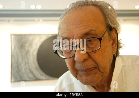 S. H. Raza , pittore indiano , Sayed Haider Raza , rinomato artista , India , Asia Foto Stock