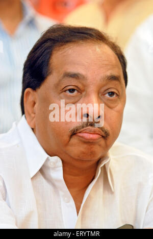 Narayan Rane , membro di Rajya Sabha , Narayan Tatu Rane , politico indiano , Bombay , Mumbai , Maharashtra , India , Asia Foto Stock