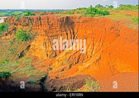 Indian Grand Canyon, fiume Shilabati, Gangani, Garbeta, Garhbeta, Midnapur, Medinipur Sadar, distretto di Paschim Medinipur, Bengala Occidentale, India, Asia Foto Stock