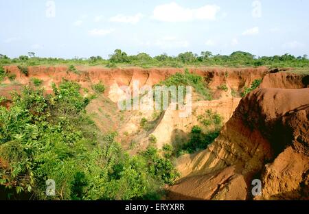 Indian Grand Canyon, fiume Shilabati, Gangani, Garbeta, Garhbeta, Midnapur, Medinipur Sadar, distretto di Paschim Medinipur, Bengala Occidentale, India, Asia Foto Stock