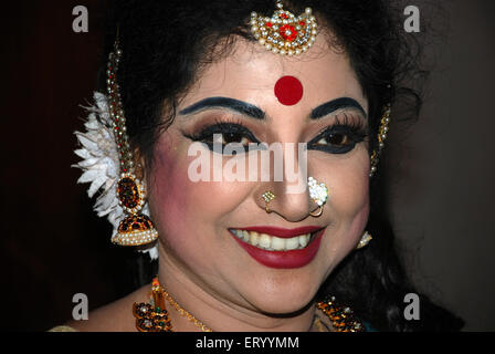 Ritratto di bharatnatyam ballerina ; Calcutta Kolkata ; Bengala Occidentale ; India Signor#775 Foto Stock