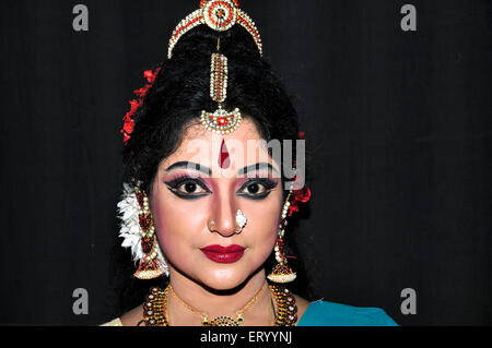 Ritratto di bharatnatyam ballerina ; Calcutta Kolkata ; Bengala Occidentale ; India Signor#775 Foto Stock