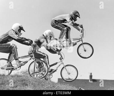 BMX Campionati di Area sulla pista di BMX a Redcar Racecourse, il 20 maggio 1988. Foto Stock