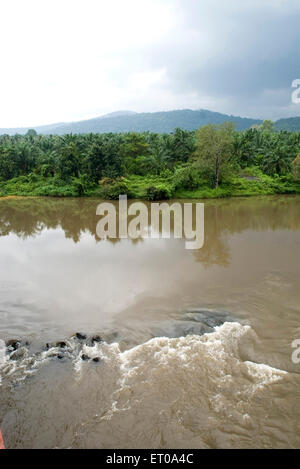 Chalakkudy River , Chalakudy , distretto di Thrissur , Kerala ; India , asia Foto Stock