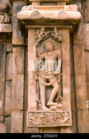 UNESCO World Heritage Site ; Signore Shiva ; scultura a Pattadakal tempio otto secolo ; Karnataka ; India Foto Stock