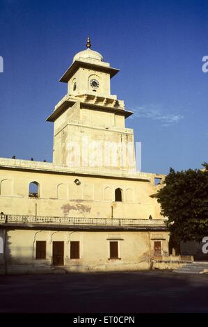 Torre dell'Orologio nel Palazzo della Città di Jaipur ; Rajasthan ; India ; Asia Foto Stock