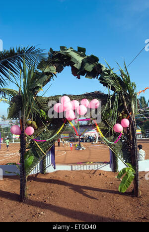 Decorazione del festival di Pongal, Kinathukkadavu, Kinathukadavu, Coimbatore, Tamil Nadu, India, Asia Foto Stock