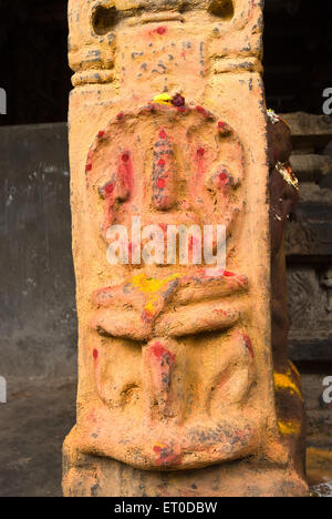 Nagaraja re di serpenti sul pilastro di rangavilas mantap in Sri ranganatha tempio ; Srirangam ; Tiruchchirappalli Foto Stock