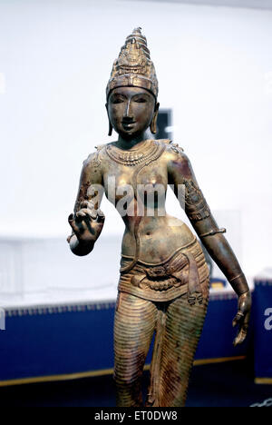 Statua in bronzo di Parvati, Thiruvangadu, Thanjavur, Tanjore, Tamil Nadu, India, Asia Foto Stock