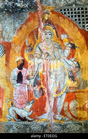 Murales nel tempio veerabhadra a ; Lepakshi ; Andhra Pradesh ; India Foto Stock