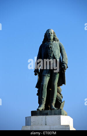 Statua di Joseph Francois Dupleix, Pondicherry, Puducherry, Tamil Nadu, territorio dell'Unione, UT, India, Asia Foto Stock