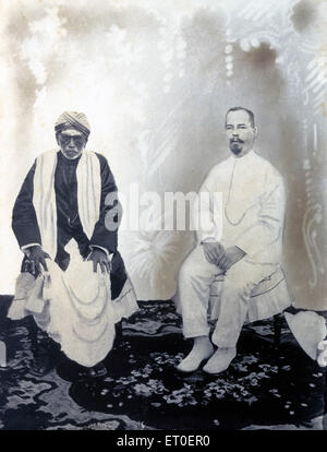 Il banchiere olandese ha visitato chettinad, foto di 70 anni, casa di castighi, Tamil Nadu, India, Asia, vecchia immagine del 1900 Foto Stock
