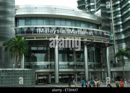 Petronas Twin Towers ingresso Malesia Asia Foto Stock