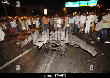 Bomba, Vile Parle, attacco di 2008 Mumbai, attacco terroristico, attacco terroristico, Bombay, Mumbai, Maharashtra, India, 26 - Novembre - 2008 Foto Stock