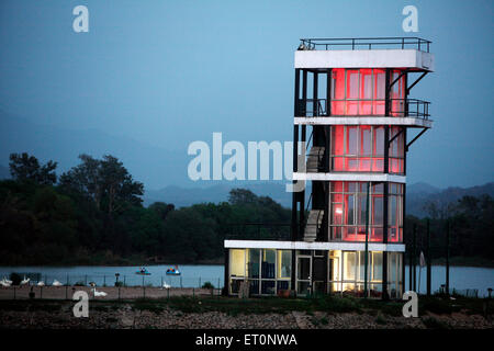 Architettura le Corbusier, Lago Sukhna, Chandigarh, territorio dell'Unione, UT, India, indiano Foto Stock