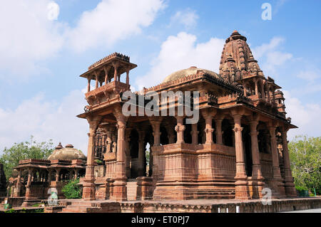 Deval ; Royal Cenotaph ; Mandore Garden ; Mandore ; Jodhpur ; Rajasthan ; India Foto Stock