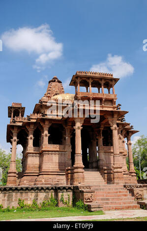 Deval ; Royal Cenotaph ; Mandore Garden ; Mandore ; Jodhpur ; Rajasthan ; India Foto Stock