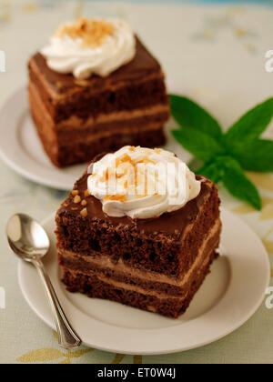 Il cioccolato pan di spagna. Foto Stock