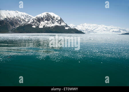 Vista del ghiacciaio Hubbard ; Alaska ; Stati Uniti Stati Uniti d'America Foto Stock