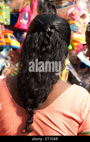 Acconciatura di donna malayalam ; Kollam ; Kerala ; India ; Asia Foto Stock