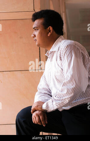 Studente Abhishek Mitra presso la Scuola indiana d'affari di Hyderabad ; Andhra Pradesh ; Telangana ; India Foto Stock