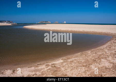 Foce del fiume Ter. Gola del ter. Isole Medes. Torroella de Montgri Foto Stock