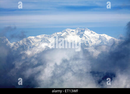 Montagne di neve, Himalaya, Darjeeling, Bengala Occidentale, India Foto Stock