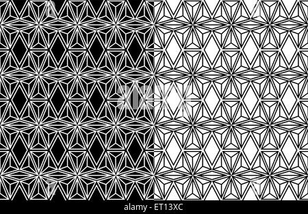 Set di geometrica astratta forma poligonale stile linea pattern seamless sfondo. Ideale per tessuti, la carta di avvolgimento per la stampa e il web Illustrazione Vettoriale